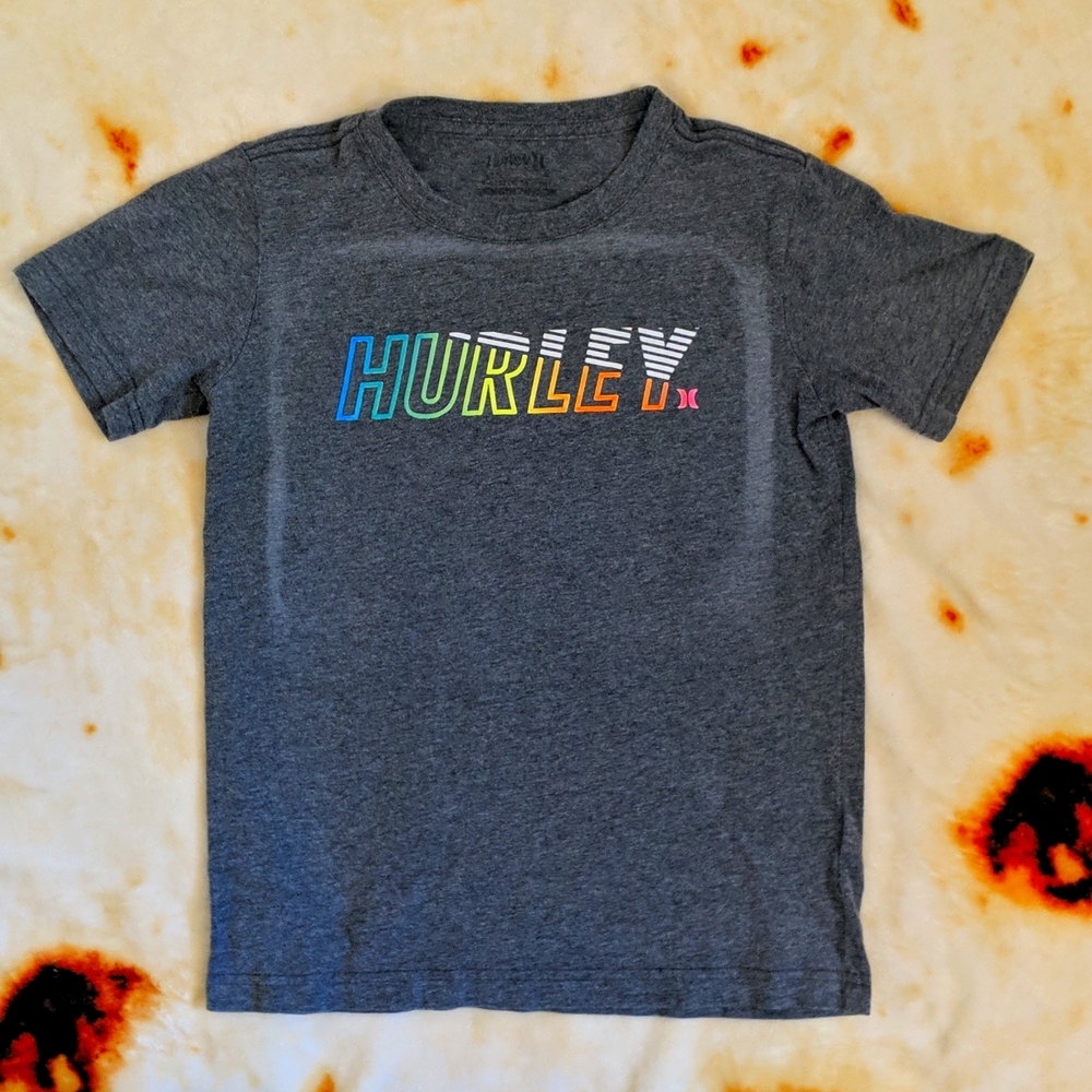 Boys gray Hurley T-shirt, med 10-12